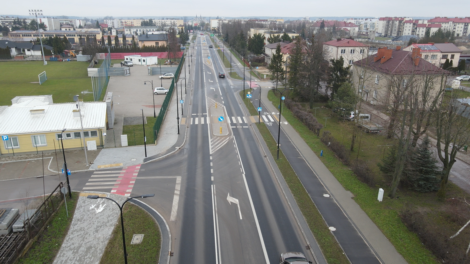 Droga miejska z drona